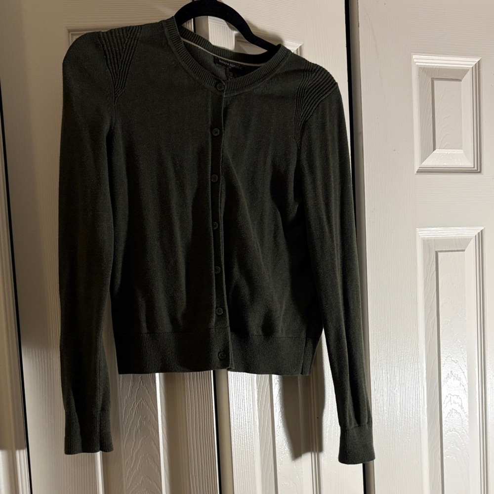 Banana Republic Dark Green Cardigan Sweater